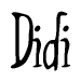 The image is a stylized text or script that reads 'Didi' in a cursive or calligraphic font.
