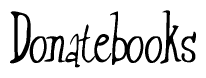 The image is of the word Donatebooks stylized in a cursive script.