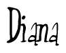 The image contains the word 'Diana' written in a cursive, stylized font.