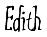 The image contains the word 'Edith' written in a cursive, stylized font.