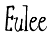 The image is a stylized text or script that reads 'Eulee' in a cursive or calligraphic font.