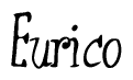 The image is of the word Eurico stylized in a cursive script.