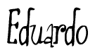 The image contains the word 'Eduardo' written in a cursive, stylized font.