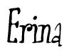 The image contains the word 'Erina' written in a cursive, stylized font.