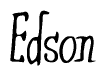Cursive Script 'Edson' Text