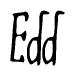 The image is of the word Edd stylized in a cursive script.