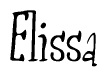 The image is a stylized text or script that reads 'Elissa' in a cursive or calligraphic font.