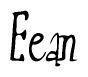 The image is of the word Eean stylized in a cursive script.