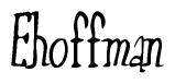 The image contains the word 'Ehoffman' written in a cursive, stylized font.