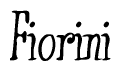 The image is of the word Fiorini stylized in a cursive script.