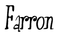 The image is a stylized text or script that reads 'Farron' in a cursive or calligraphic font.