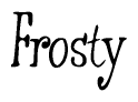 Cursive Script 'Frosty' Text