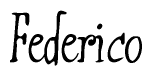 The image contains the word 'Federico' written in a cursive, stylized font.