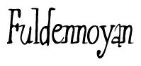 The image is of the word Fuldennoyan stylized in a cursive script.