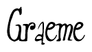 The image is a stylized text or script that reads 'Graeme' in a cursive or calligraphic font.