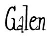 The image contains the word 'Galen' written in a cursive, stylized font.