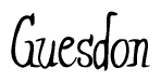 The image is a stylized text or script that reads 'Guesdon' in a cursive or calligraphic font.
