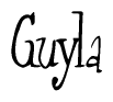 The image is of the word Guyla stylized in a cursive script.