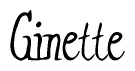 The image is a stylized text or script that reads 'Ginette' in a cursive or calligraphic font.