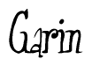 The image is of the word Garin stylized in a cursive script.