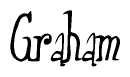 The image contains the word 'Graham' written in a cursive, stylized font.