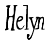 The image is a stylized text or script that reads 'Helyn' in a cursive or calligraphic font.
