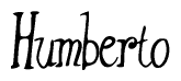 The image contains the word 'Humberto' written in a cursive, stylized font.
