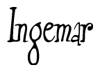 The image is of the word Ingemar stylized in a cursive script.
