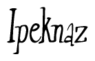 The image is of the word Ipeknaz stylized in a cursive script.