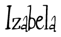 The image is a stylized text or script that reads 'Izabela' in a cursive or calligraphic font.