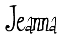 The image contains the word 'Jeanna' written in a cursive, stylized font.
