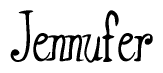 The image is a stylized text or script that reads 'Jennufer' in a cursive or calligraphic font.