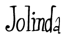 The image is of the word Jolinda stylized in a cursive script.