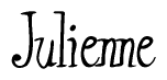 The image is of the word Julienne stylized in a cursive script.