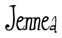 The image is a stylized text or script that reads 'Jennea' in a cursive or calligraphic font.