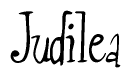 The image contains the word 'Judilea' written in a cursive, stylized font.