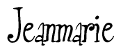 The image contains the word 'Jeanmarie' written in a cursive, stylized font.