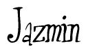 The image is a stylized text or script that reads 'Jazmin' in a cursive or calligraphic font.