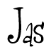 The image is a stylized text or script that reads 'Jas' in a cursive or calligraphic font.