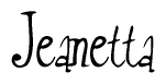 The image contains the word 'Jeanetta' written in a cursive, stylized font.