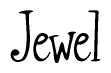 The image contains the word 'Jewel' written in a cursive, stylized font.