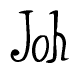 The image is a stylized text or script that reads 'Joh' in a cursive or calligraphic font.