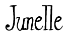 The image contains the word 'Junelle' written in a cursive, stylized font.