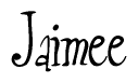 The image contains the word 'Jaimee' written in a cursive, stylized font.