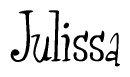 The image is a stylized text or script that reads 'Julissa' in a cursive or calligraphic font.