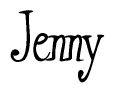 The image contains the word 'Jenny' written in a cursive, stylized font.