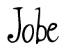 The image contains the word 'Jobe' written in a cursive, stylized font.
