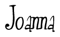 The image is of the word Joanna stylized in a cursive script.