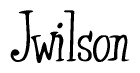 The image contains the word 'Jwilson' written in a cursive, stylized font.