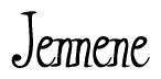The image is of the word Jennene stylized in a cursive script.